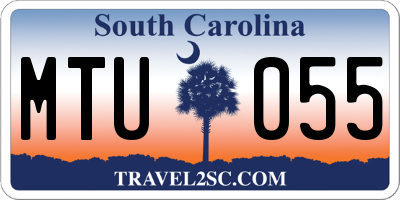 SC license plate MTU055