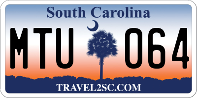 SC license plate MTU064
