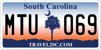 SC license plate MTU069