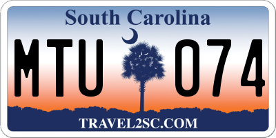 SC license plate MTU074
