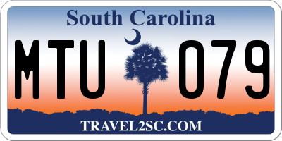 SC license plate MTU079