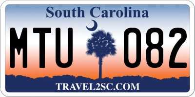 SC license plate MTU082