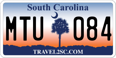 SC license plate MTU084