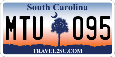 SC license plate MTU095