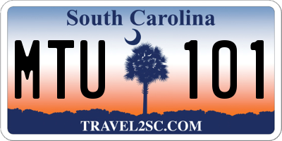SC license plate MTU101