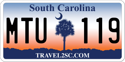 SC license plate MTU119