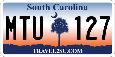 SC license plate MTU127