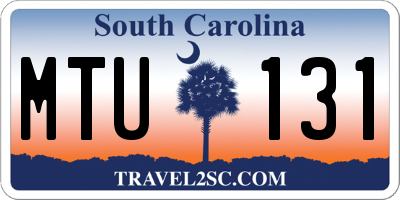 SC license plate MTU131