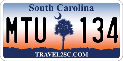 SC license plate MTU134