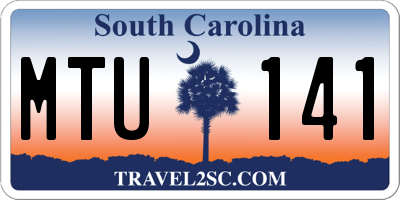 SC license plate MTU141