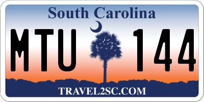 SC license plate MTU144