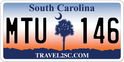 SC license plate MTU146