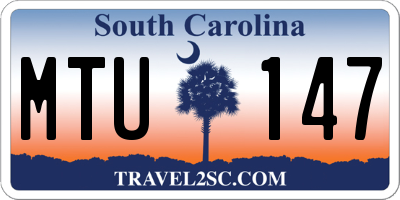 SC license plate MTU147
