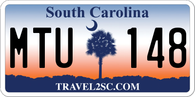 SC license plate MTU148