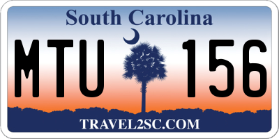 SC license plate MTU156