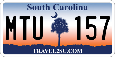SC license plate MTU157