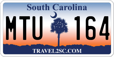 SC license plate MTU164