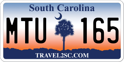 SC license plate MTU165