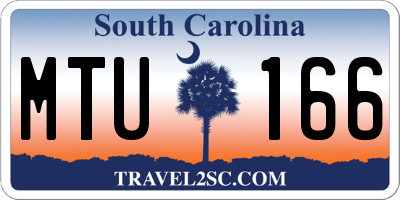 SC license plate MTU166