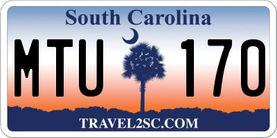 SC license plate MTU170