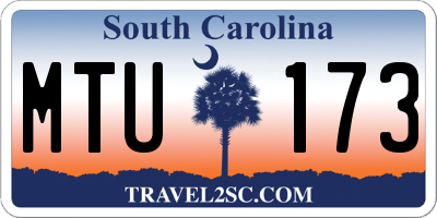 SC license plate MTU173