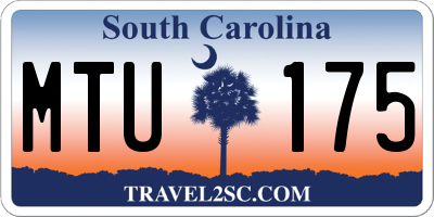 SC license plate MTU175