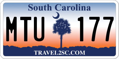 SC license plate MTU177