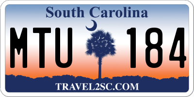 SC license plate MTU184