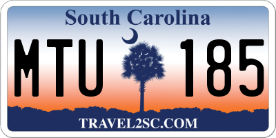 SC license plate MTU185