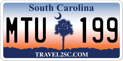 SC license plate MTU199