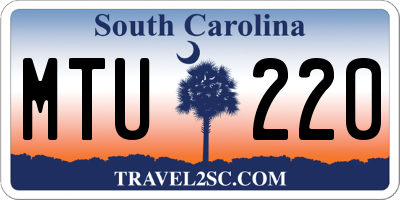 SC license plate MTU220