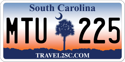 SC license plate MTU225