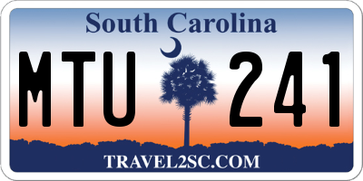 SC license plate MTU241