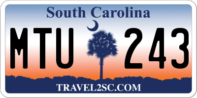 SC license plate MTU243