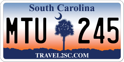 SC license plate MTU245