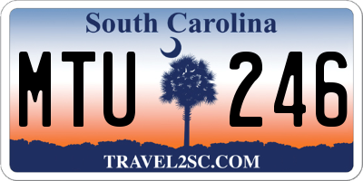 SC license plate MTU246