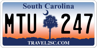 SC license plate MTU247