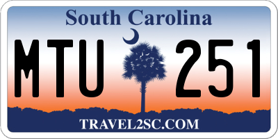 SC license plate MTU251