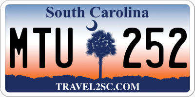 SC license plate MTU252