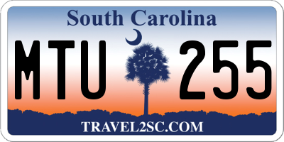 SC license plate MTU255