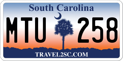 SC license plate MTU258