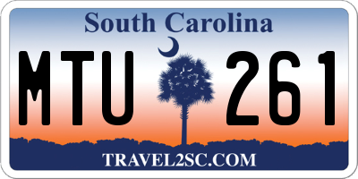 SC license plate MTU261