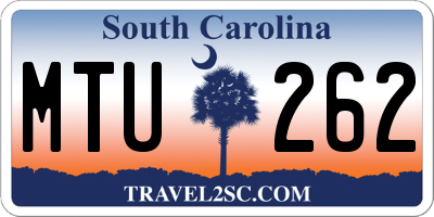 SC license plate MTU262