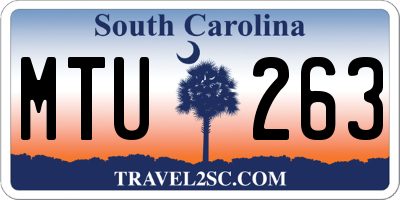 SC license plate MTU263