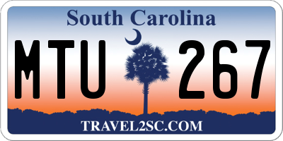 SC license plate MTU267