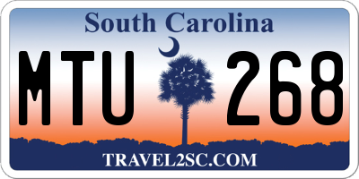 SC license plate MTU268