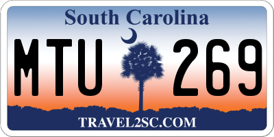 SC license plate MTU269