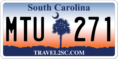 SC license plate MTU271