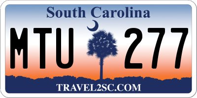 SC license plate MTU277