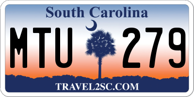 SC license plate MTU279